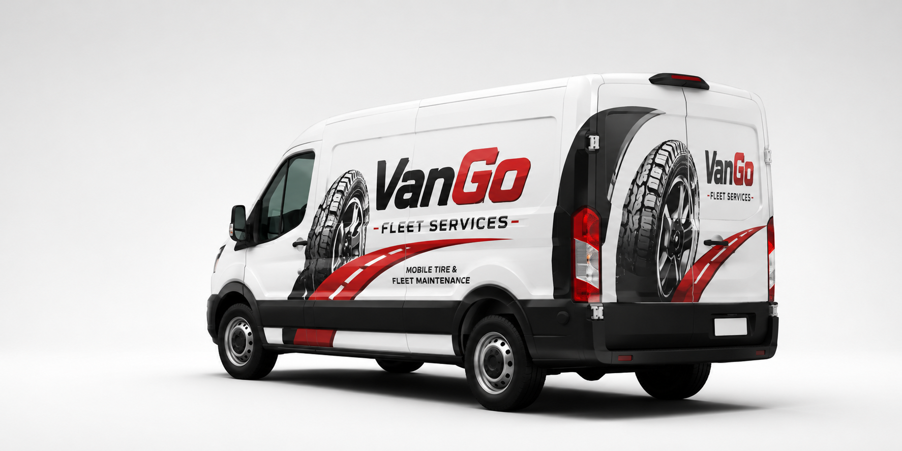 VanGo mobile service van parked at a client site